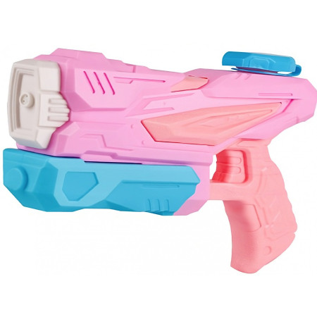 Pistol cu Apa Copii/Adulti, 6ani+, Rezervor, Piscina/Plaja, 3 duze, Roz, 300ML