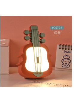Lampa de Veghe, Flippy, cu Protectie pentru Ochi, Model Violina, Lumina Calda, Verde/ Rosu