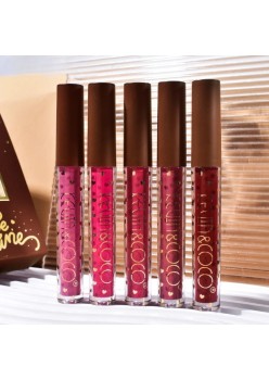 Set Rujuri Lichide "Be Mine" – 5 Culori Lucioase, Catifelate, Rezistente la Transfer, Cruelty-Free