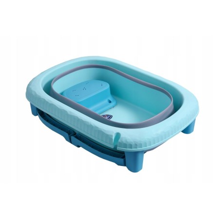 Cada Pliabila pentru Baie, Flippy, din PP+TPE, pentru Copii 0-6 Ani, cu Picioare, Suport de Sezut, Scurgere Etans, 80 x 52 x 42 cm, Albastru