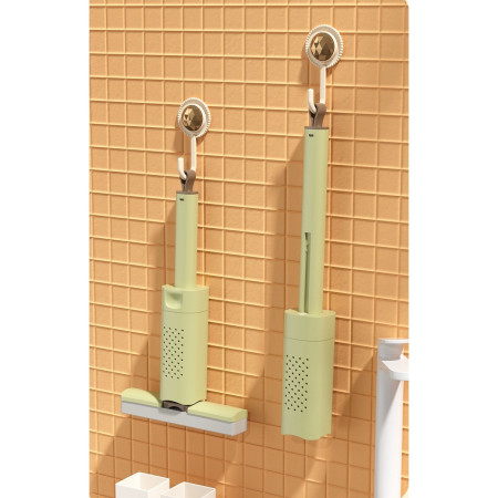 Mini Mop, Flippy, Pentru Uz Casnic, Sistem Autostoarcere, Portabil, Mop cu Burete, Rotire 180°,15 x 27.5 cm, Verde