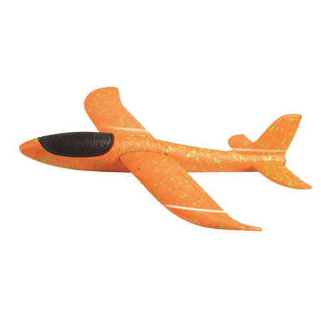 Avion Planor Polistiren 47 cm Portocaliu – Jucarie Zburatoare Usoara pentru Copii