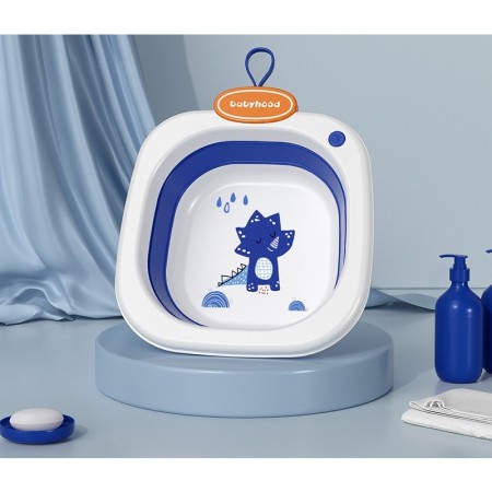 Lavoar Pliabil, Flippy, pentru Copii 1-8 Ani, Model Animat, din PP+TPE, 32x29x10 cm, Albastru