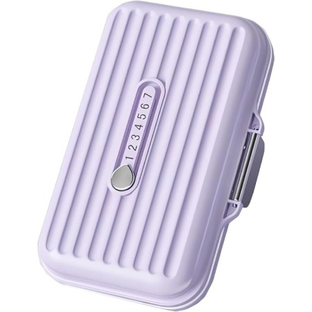 Cutie Medicamente, Flippy, Mov, 7 Compartimente, Portabila si Compacta, 11x7.2x3.5 cm, Ideala pentru Uzul Cotidian