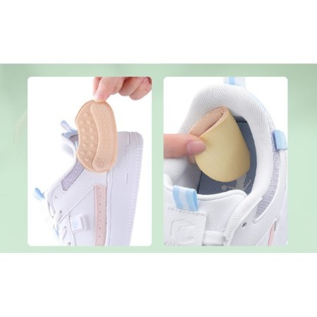 Branturi pentru Incaltaminte, Flippy, din Spuma, Universal, Protectie Calcai, Reglare Numar, 6 mm Grosime, Adeziv, Bej
