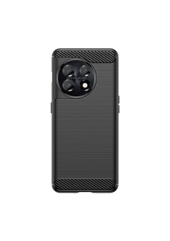 Husa Protectie, Flippy, pentru OnePlus 11, TPU Carbon, Negru