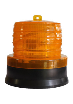 LED galben intermitent de atentionare cu incarcare solara Flippy, 1.2 V, rezistent la apa IP65, panou solar incorporat, 11.5 x 11.6 cm, galben