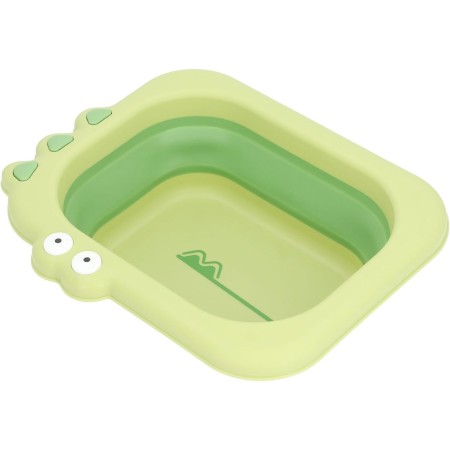 Lavoar Pliabil, Flippy, pentru Copii, din PP/TPE, Portabil, Model Crocodil, 30x24.5x9 cm, Verde