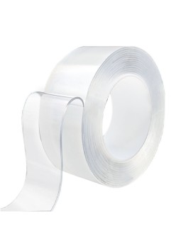 Banda Dublu Adeziva, Flippy, Transparenta, Rezistenta la Apa, Reutilizabila, Tehnologie Nano, 30mm x 1mm x 1m, Fara Urme