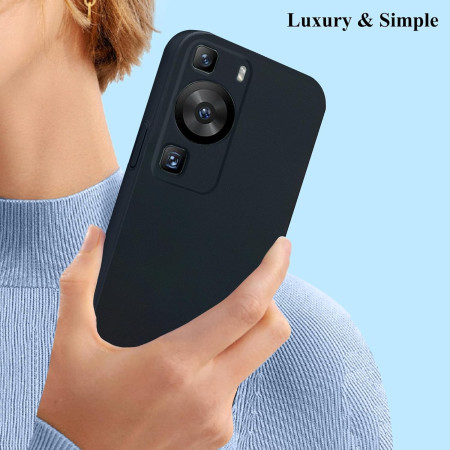 Husa de Protectie, Flippy, pentru Huawei P60 Pro, Liquid Silicone, cu Microfibra pe Interior, Protectie Antisoc, Compatibil Incarcare Wireless, Negru