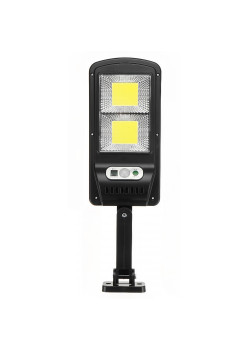 Lampă stradală solară Flippy, cu telecomandă, 36 cm x 11.5 cm, 108 COB LED, 2592 Lumeni, 21.6 W - echivalent 172 W bec incadescent, IP65, Senzor de Miscare, Senzor de Lumina, 2 Grile, Alb Rece