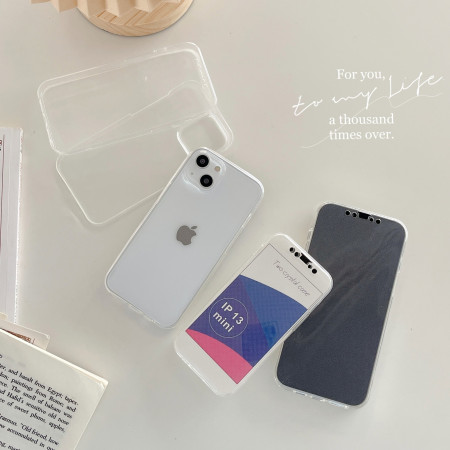 Husa de protectie Flippy compatibila cu Apple iPhone 13 Mini Full Tpu 360 Transparent