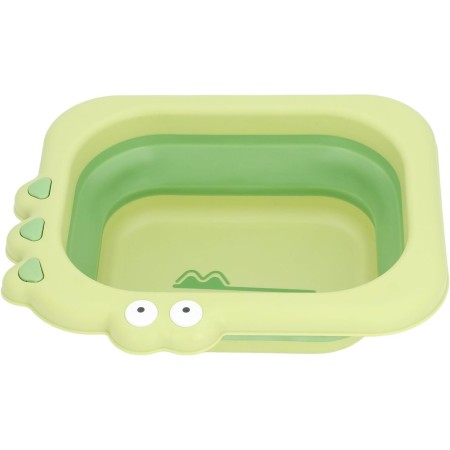 Lavoar Pliabil, Flippy, pentru Copii, din PP/TPE, Portabil, Model Crocodil, 30x24.5x9 cm, Verde