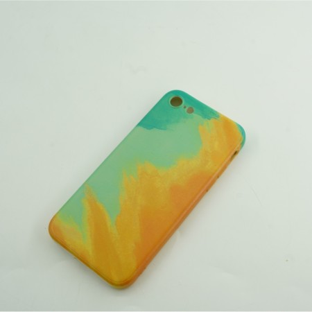 Husa protectie Flippy compatibila cu Apple iPhone 12 Pro Tpu Ombre, Verde/Portocaliu