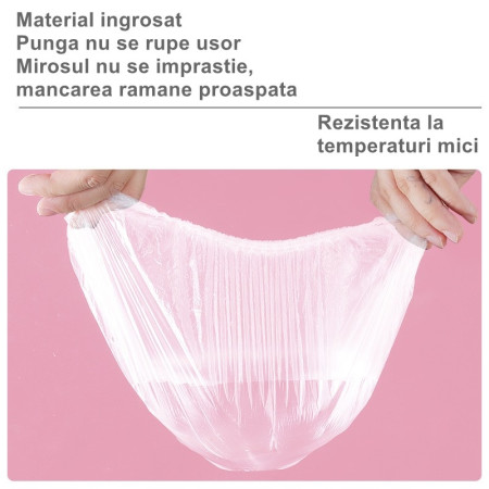 Set 100 Capace Elastice de Protecție pentru Alimente și Boluri, Reutilizabile, Sigilează Prospețimea, 12-40 cmSet 100 Capace Elastice de Protecție pentru Alimente și Boluri, Reutilizabile, Sigilează Prospețimea, 12-40 cm