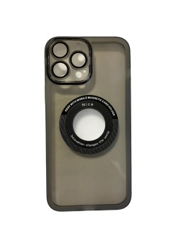 Husa protectie Flippy pentru Apple iPhone 14 Pro Max decupaj logo, magnetica, Protectie Camera, Negru