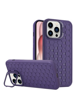 Husa de Protectie TPU, Flippy, pentru Apple iPhone 15, 3D Cube, cu Inel, Protectie Camera, Antisoc, Antizgariere, Antialunecare, Acoperire Completa, Mov