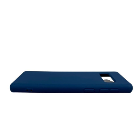 Husa protectie compatibila cu Samsung S10 Liquid Silicone Case Albastru inchis