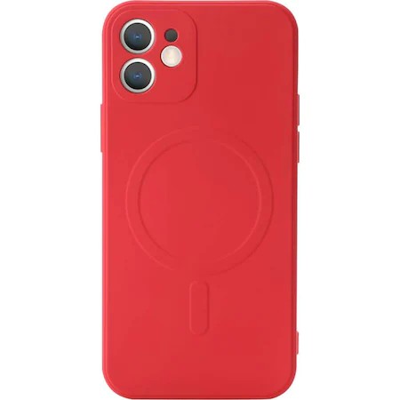 Husa protectie Flippy compatibila cu iPhone 13 Pro (6.1) , Liquid MagSafe, ring-shaped, magnetica, Rosu