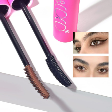 Set Mascara Stay Wild – 2 Bucăți, Negru & Maro, Alungire și Definire Gene, Cruelty-Free