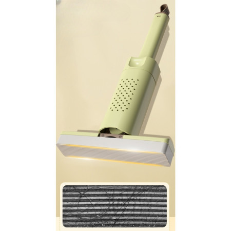 Mini Mop, Flippy, Pentru Uz Casnic, Sistem Autostoarcere, Portabil, Mop cu Burete, Rotire 180°,15 x 27.5 cm, Verde
