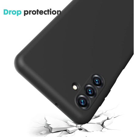 Husa de Protectie, Flippy, pentru Samsung Galaxy A35, Liquid Silicone, cu Microfibra pe Interior, Protectie Antisoc, Compatibil Incarcare Wireless, Negru
