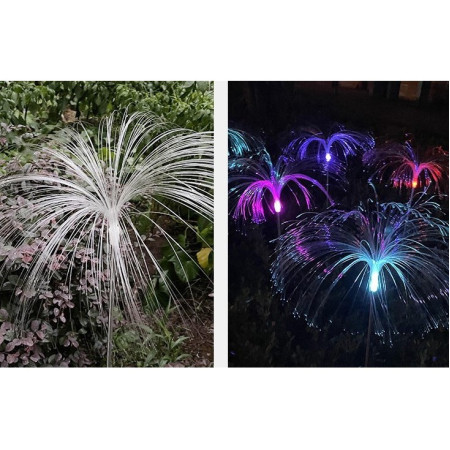 Lampă Solară LED pentru Grădină - Iluminare Ambientală, Design Meduză, Multicolor, Rezistentă la Intemperii, 90 cm