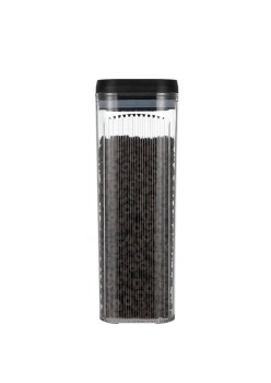 Cutie de Depozitare Alimente, Flippy, tip Container, 3.7L, Recipiente pentru Cereale in Bucatarie,  Transparente cu Capac Negru