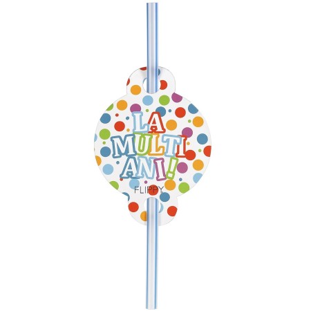 Set 10 Paie, Flippy, Colectia LA MULTI ANI, 27 x 7 cm, din Carton/Plastic, Multicolor