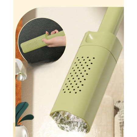 Mini Mop, Flippy, Pentru Uz Casnic, Sistem Autostoarcere, Portabil, Mop cu Burete, Rotire 180°,15 x 27.5 cm, Verde