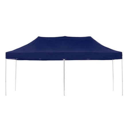 Cort Pavilion Pliabil 3x6m, Albastru, Cadru Metalic, Prelată Impermeabilă, Ideal pentru Curte, Grădină și Evenimente Outdoor