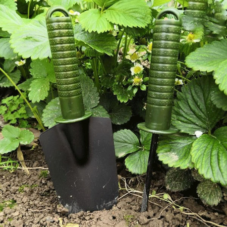  Unelte Grădină Compacte, Set 4 pentru Plantare și Îngrijire Plante, Material PVC + Carton, 25x8.5 cm, Verde