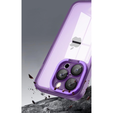 Husa protectie Flippy pentru Samsung A53 5G Electroplated cu  suport pentru camera, 1.5 mm grosime, protectie camera, Mov
