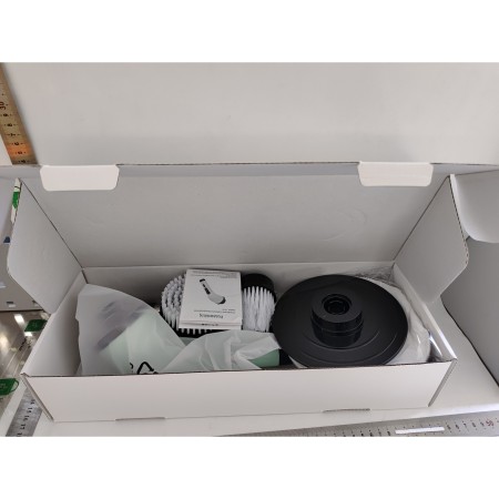 Perie Electrica de Curatare, Flippy, pentru Gresie, Baie, Bucatarie, 25x20x9.5 cm, cu 6 Capete, Maner Extensibil Detasabil 84-127cm, Incarcare USB-Type C, Rotire 360 de Grade, 3000 mAh, Culoare: Verde