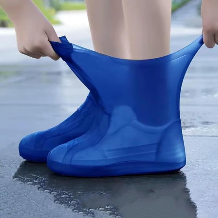 Husa Incaltaminte, Flippy, Impermeabila, Antiderapanta, din Latex, 13 x 13 x 2 cm, Marime L 41-47 cm, Albastru