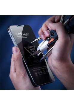Folie Sticla Securizata, Flippy, compatibila cu Apple iPhone 16 Pro, Sticla ESD, Super HD Glass, Anti-static, Margini Negre, Transparent