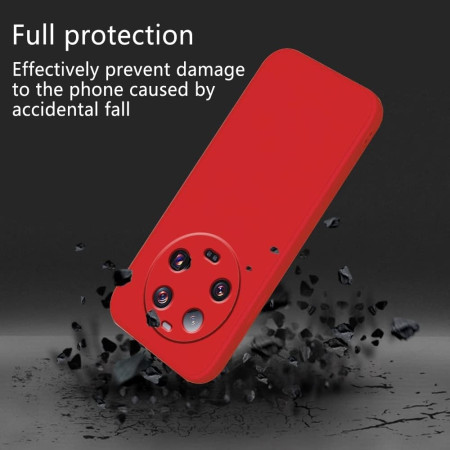 Husa de Protectie, Flippy, pentru Xiaomi 14 Ultra, Liquid Silicone, cu Microfibra pe Interior, Protectie Antisoc, Compatibil Incarcare Wireless, Rosu