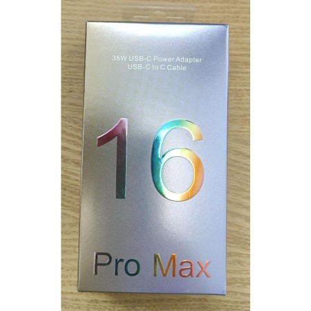 Set Adaptor cu Cablu Inclus Compatibil cu Apple iPhone 16 Pro Max, USB-C Adaptor, USB -C to C cablu, Alb