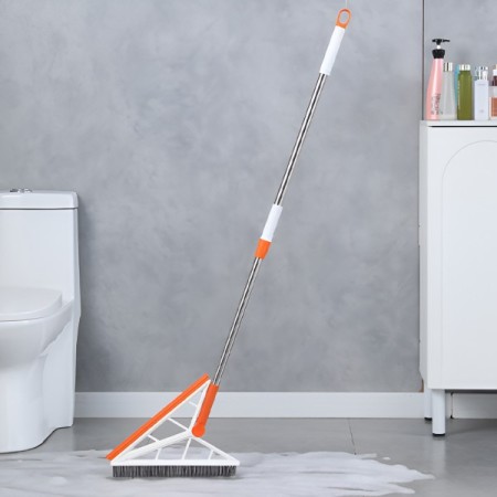 Mop Multifunctional, Flippy, Portocaliu, cu Racleta din Silicon, Maner Telescopic, Curatarea Eficienta a Tuturor Suprafetelor