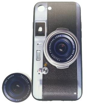 Husa Apple iPhone 6 Plus/6S Plus Multicolor Model Camera Foto Retro Suport inclus