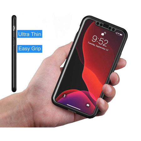 Husa Samsung Galaxy J7 2017 Full Cover 360 Negru + Folie de protectie