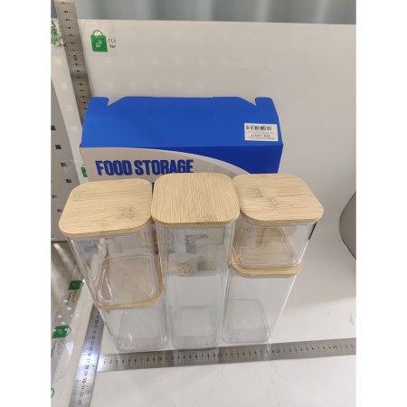 Set 5 Cutii depozitare pentru bucatarie, Flippy, 1x0.5 L, 2x0.8 L, 1x1.2 L, 1x1.9 L