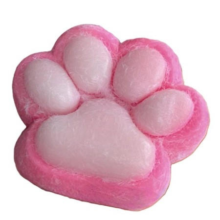 Jucarie Interactiva Squishy, Flippy, Model Cat Paw, Revenire Lenta, din TPR, +3 Ani, 7.5 cm, Textura Puf, Roz