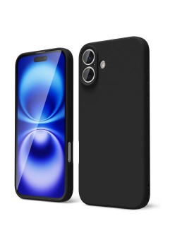 Husa de Protectie Matte TPU, Flippy, pentru Apple iPhone 16, Protectie Camera, Antisoc, Antizgariere, Antialunecare, Acoperire Completa, Negru