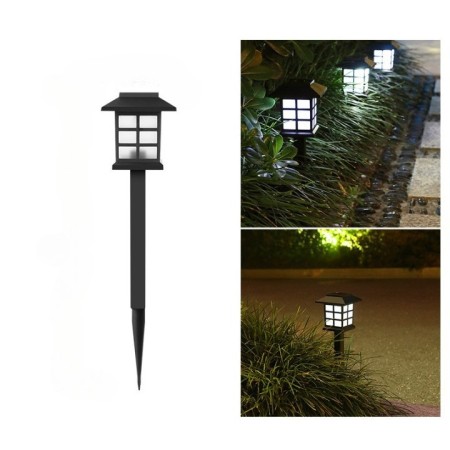 Lampă Solară LED Tip Felinar, Iluminare Alb Rece, Design Modern, Rezistentă la Intemperii, 38 cm