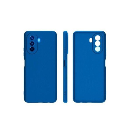 Husa pentru Huawei NOVA Y70, Flippy, Liquid Silicone, cu Microfibra pe interior, Protectie Antisoc, Navy Blue
