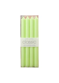 Set 4 Lumanari, Flippy, pentru Suport de Masa, Fara Miros si Fum, din Parafina, 2.2 x 25 cm, Verde