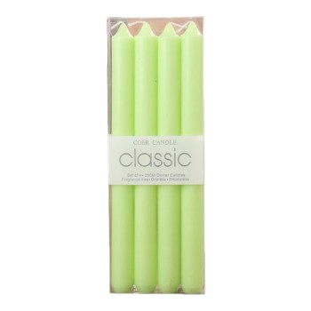 Set 4 Lumanari, Flippy, pentru Suport de Masa, Fara Miros si Fum, din Parafina, 2.2 x 25 cm, Verde