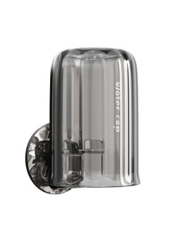 Suport Multifunctional 2 in 1, Pahar si Suport pentru Periuta de Dinti, Flippy, Plastic, Dimensiune: 10.4 x 7.3 x 7.3 cm, Gri