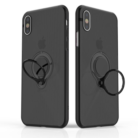 Husa Apple iPhone X Armor Ring cu inel magnetic Negru